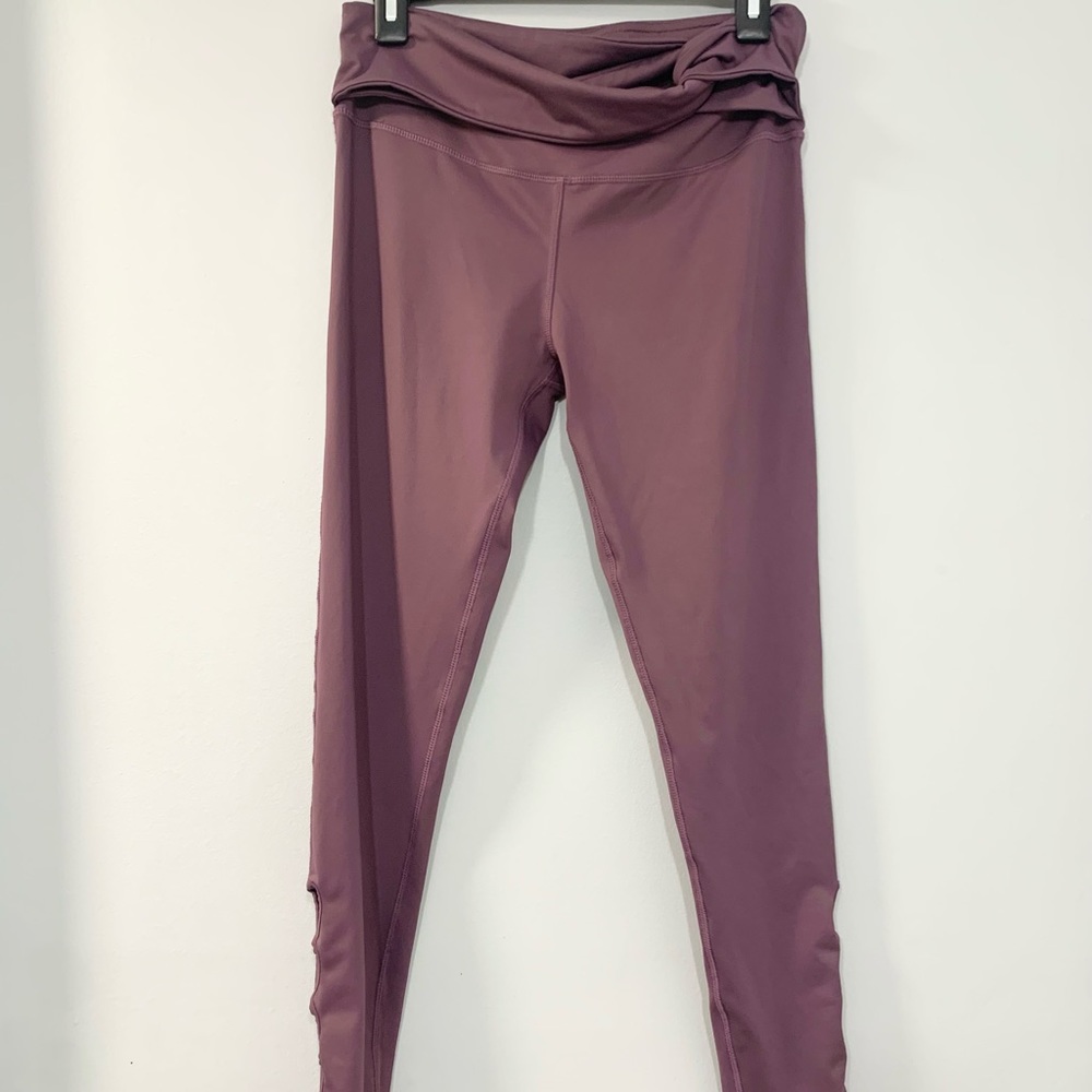 Kyodan Running pants Crops Capri yoga leggings  Purple Reflective MD